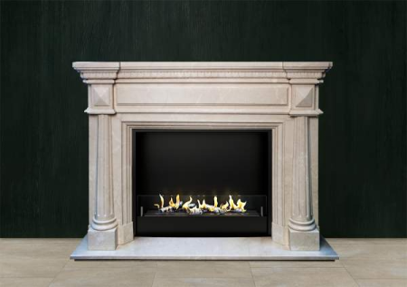 Биокамин в мраморном портале Firezo Dolcecuore